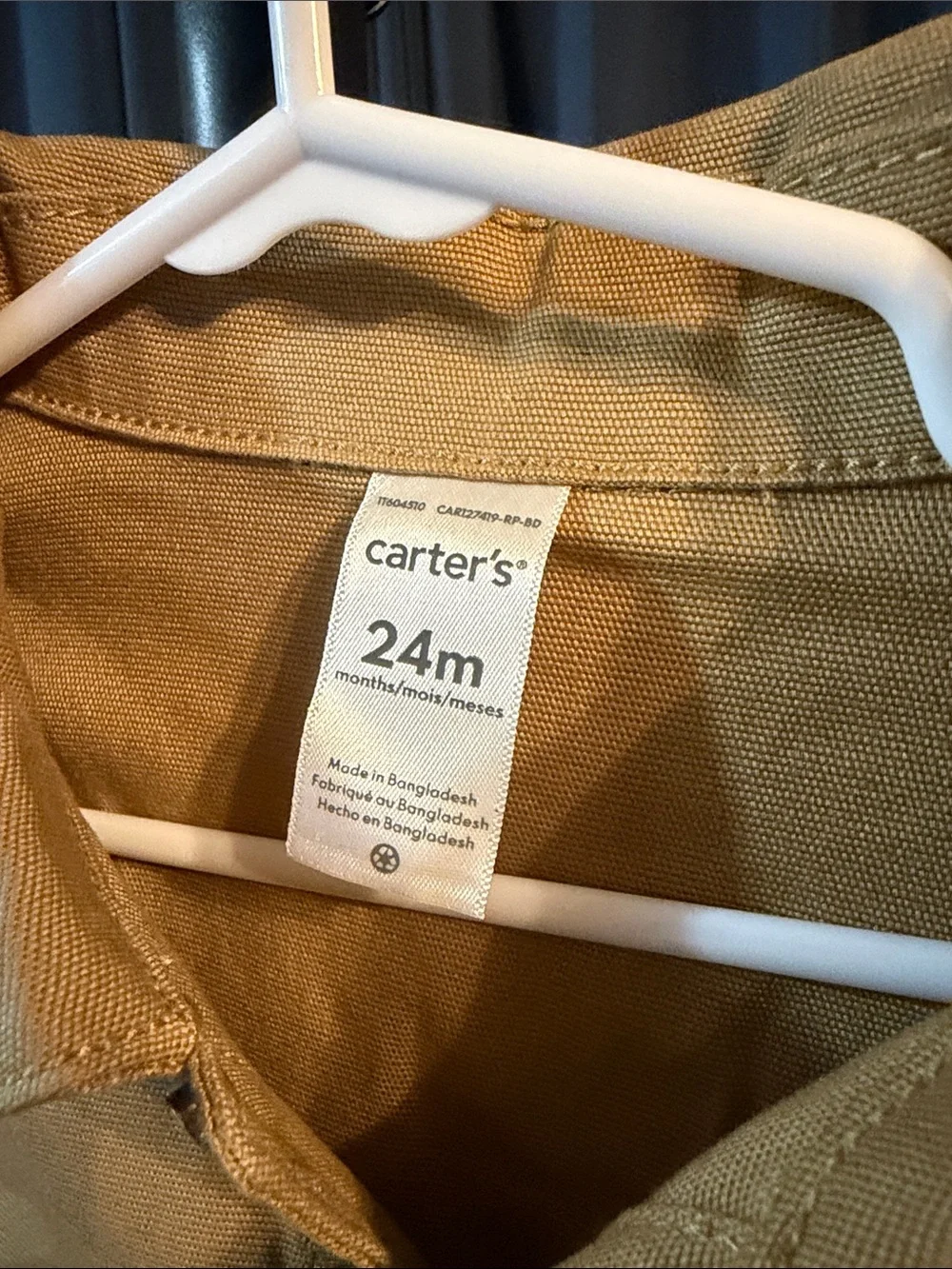 Carter's Tan Canvas Toddler One-Piece